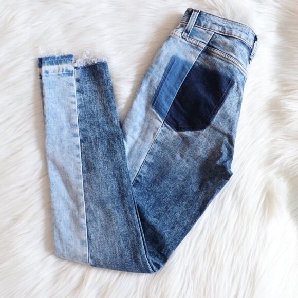 NEW Hudson Zoeey Acid Wash High Waisted Blue Denim Jeans Size 24 - Picture 7 of 8